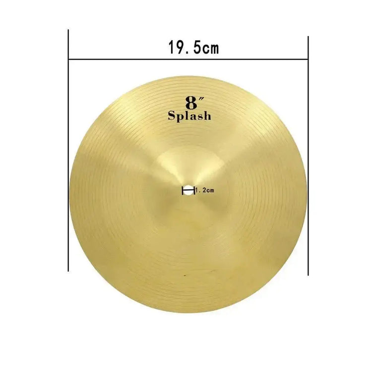 7-piece cymbal set by Drum Addict Apparel featuring various sizes, crafted by Yggdrasils Wood for professional drummers.