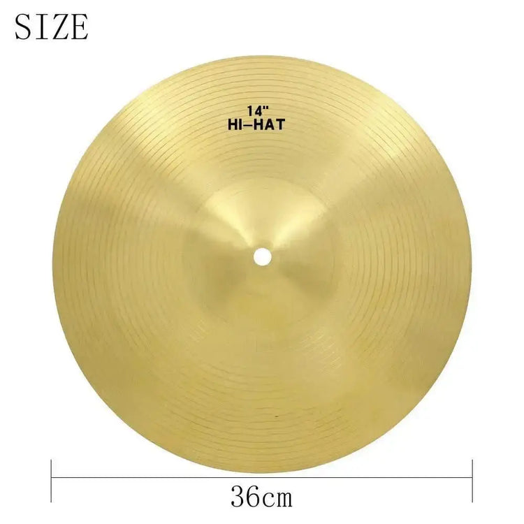7-piece cymbal set by Drum Addict Apparel Yggdrasils Wood, showing various cymbals including ride, crash, and hi-hat in a natural setup.