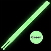 Colorful fluorescent drum sticks from Drum Addict Apparel by Yggdrasils Wood, featuring vibrant blue and multicolor designs.