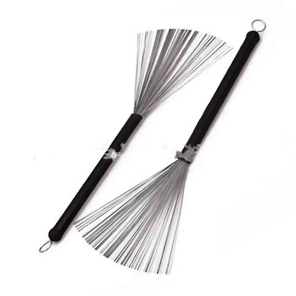 Drum Addict Apparel by Yggdrasils Wood drum kit wire brushes set for percussion cleaning and maintenance.