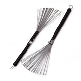 Drum Addict Apparel by Yggdrasils Wood drum kit wire brushes set for percussion cleaning and maintenance.