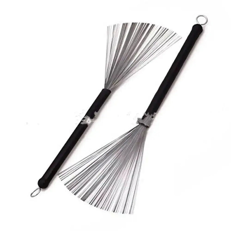 Drum Addict Apparel by Yggdrasils Wood drum kit wire brushes set for percussion cleaning and maintenance.