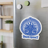Yggdrasil Pagan Emblems Magnets by Drum Addict Apparel, featuring detailed wood-inspired Yggdrasil designs on a 2x2 inch magnet.