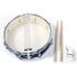 13x3.5 inch professional snare drum from Drum Addict Apparel by Yggdrasils Wood, showcasing its sleek wooden finish and drum hardware.