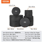 VEVOR 5-piece drum bag set by Drum Addict Apparel, black protective cases for drums, durable and padded for transportation.