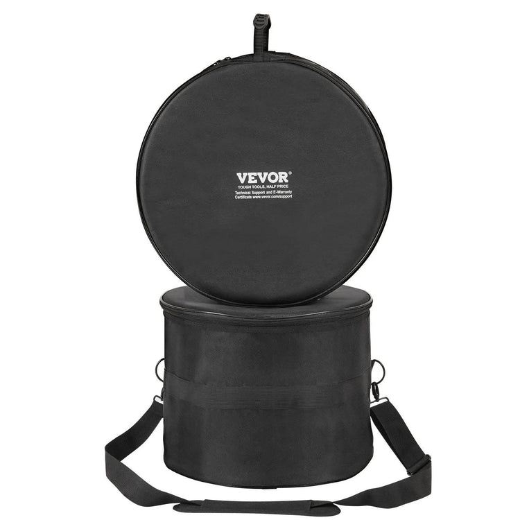 Black VEVOR 5-piece drum bag set by Drum Addict Apparel from Yggdrasils Wood, designed for protecting and transporting drums.