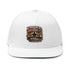 Black flat bill cap from Drum Addict Apparel by Yggdrasils Wood with detailed embroidery, stylish and casual headwear.