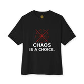 Black Anarchy Symbol Graphic T-Shirt by Drum Addict Apparel, featuring bold, edgy design on a fitted crewneck shirt.