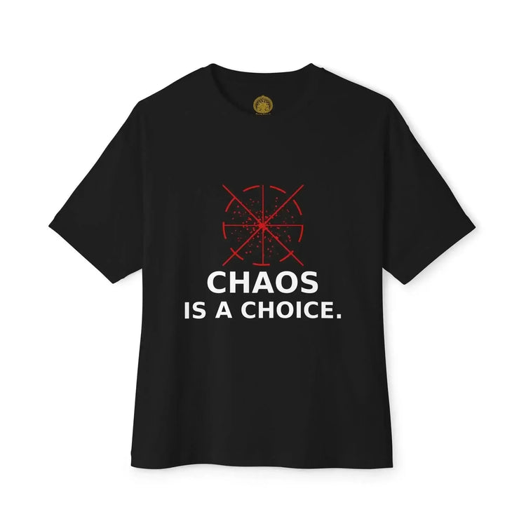 Black Anarchy Symbol Graphic T-Shirt by Drum Addict Apparel, featuring bold, edgy design on a fitted crewneck shirt.