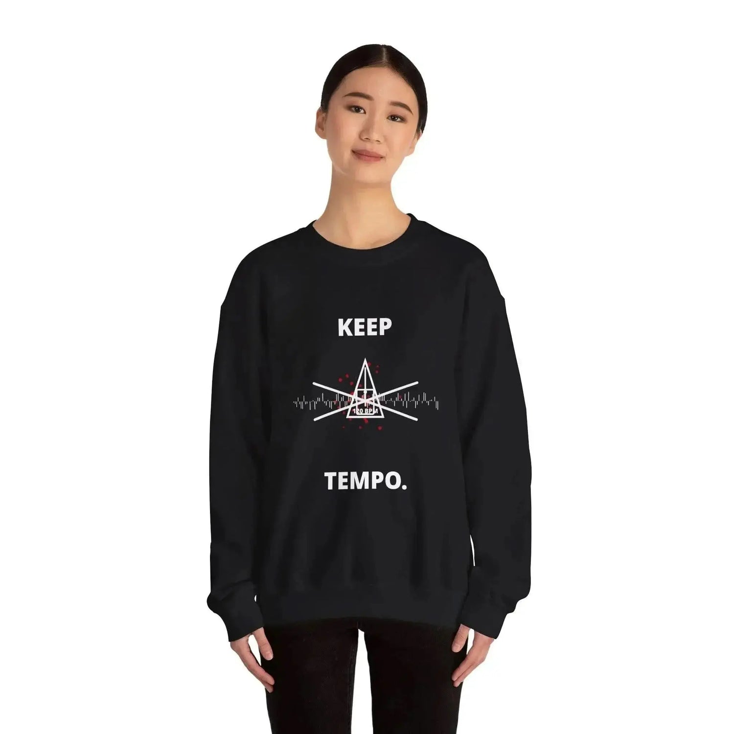 Dark heather Chaos is a Choice Crewneck Sweatshirt by Drum Addict Apparel featuring bold graphic design and comfortable fit.