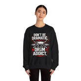 Dark heather sweatshirt by Drum Addict Apparel featuring the "Don&
