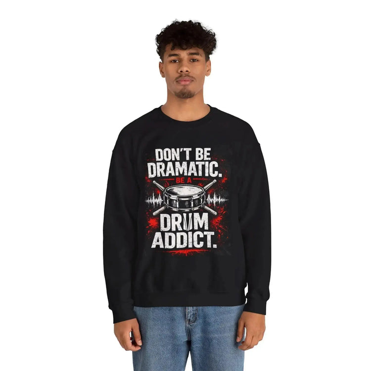 Dark heather sweatshirt by Drum Addict Apparel featuring "Don&