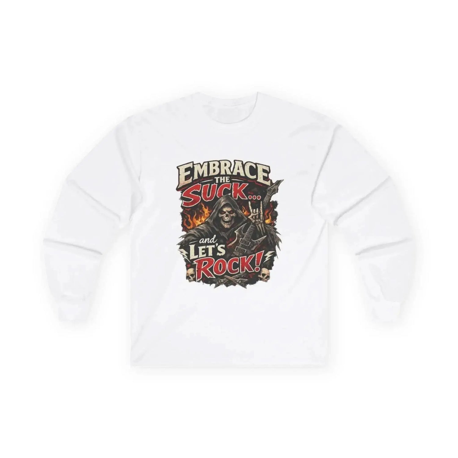 Drummer Long Sleeve Shirt by Drum Addict Apparel featuring a stylish drum-themed design for music enthusiasts.