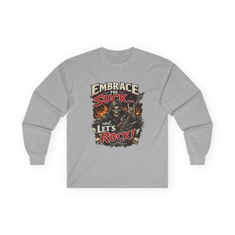 Drummer Long Sleeve Shirt by Drum Addict Apparel featuring a stylish design, perfect for music and drumming enthusiasts.