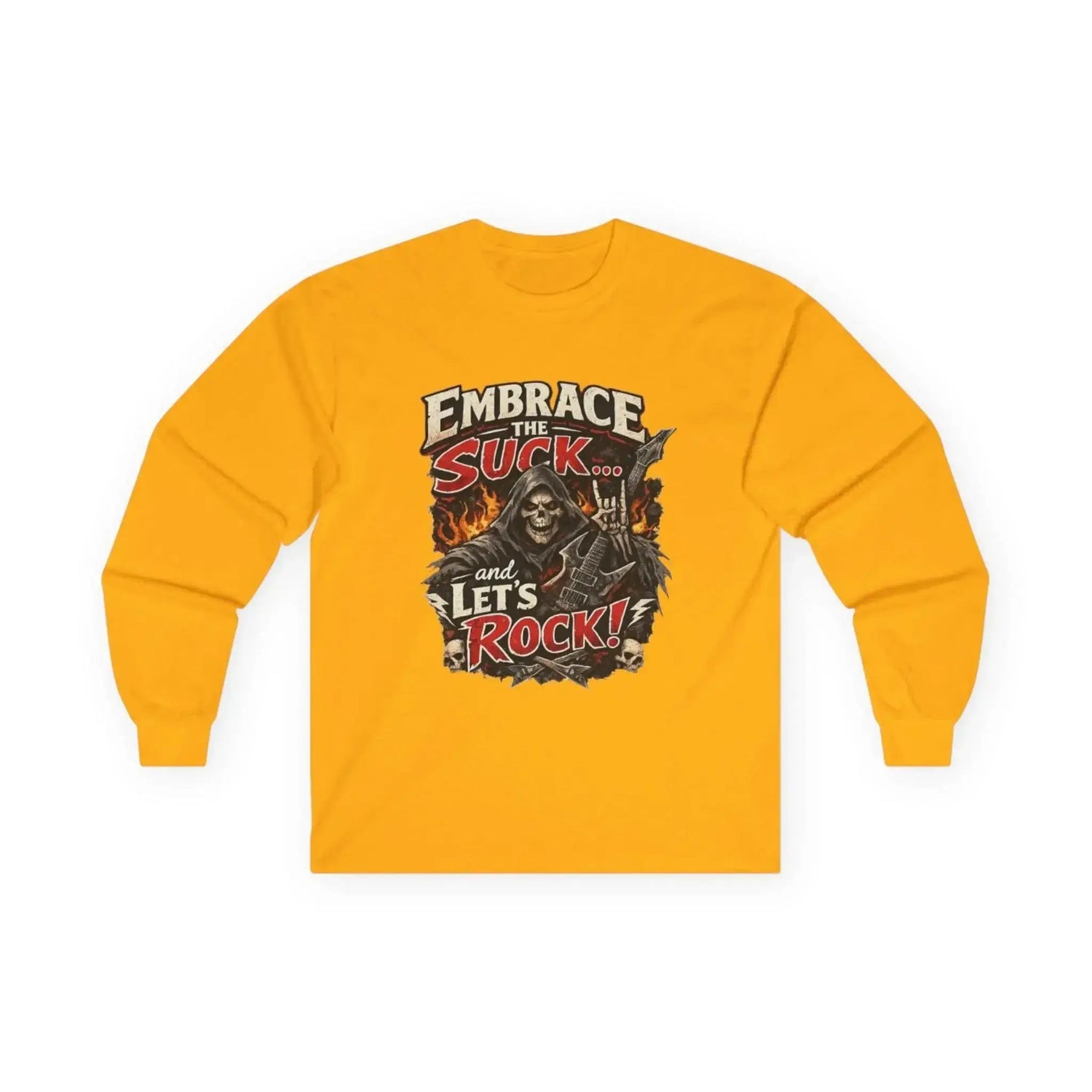 Long sleeve drummer shirt by Drum Addict Apparel with drum-themed design, featuring comfortable fit and stylish print.
