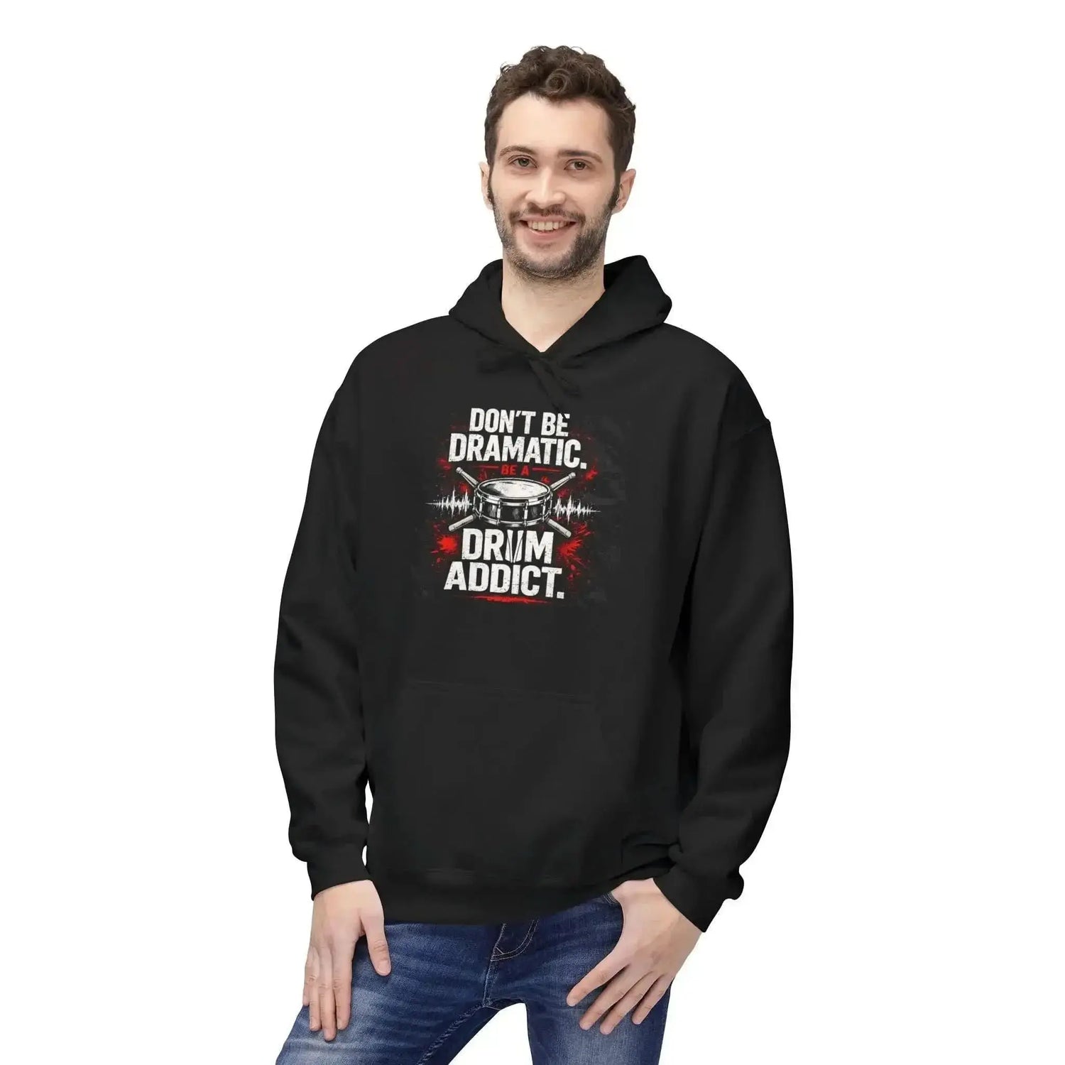 Charcoal hoodie from Drum Addict Apparel by Yggdrasils Wood featuring "Don&