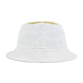 Black Drum Addict Logo Bucket Hat by Yggdrasils Wood, featuring stitched branding and casual streetwear style.