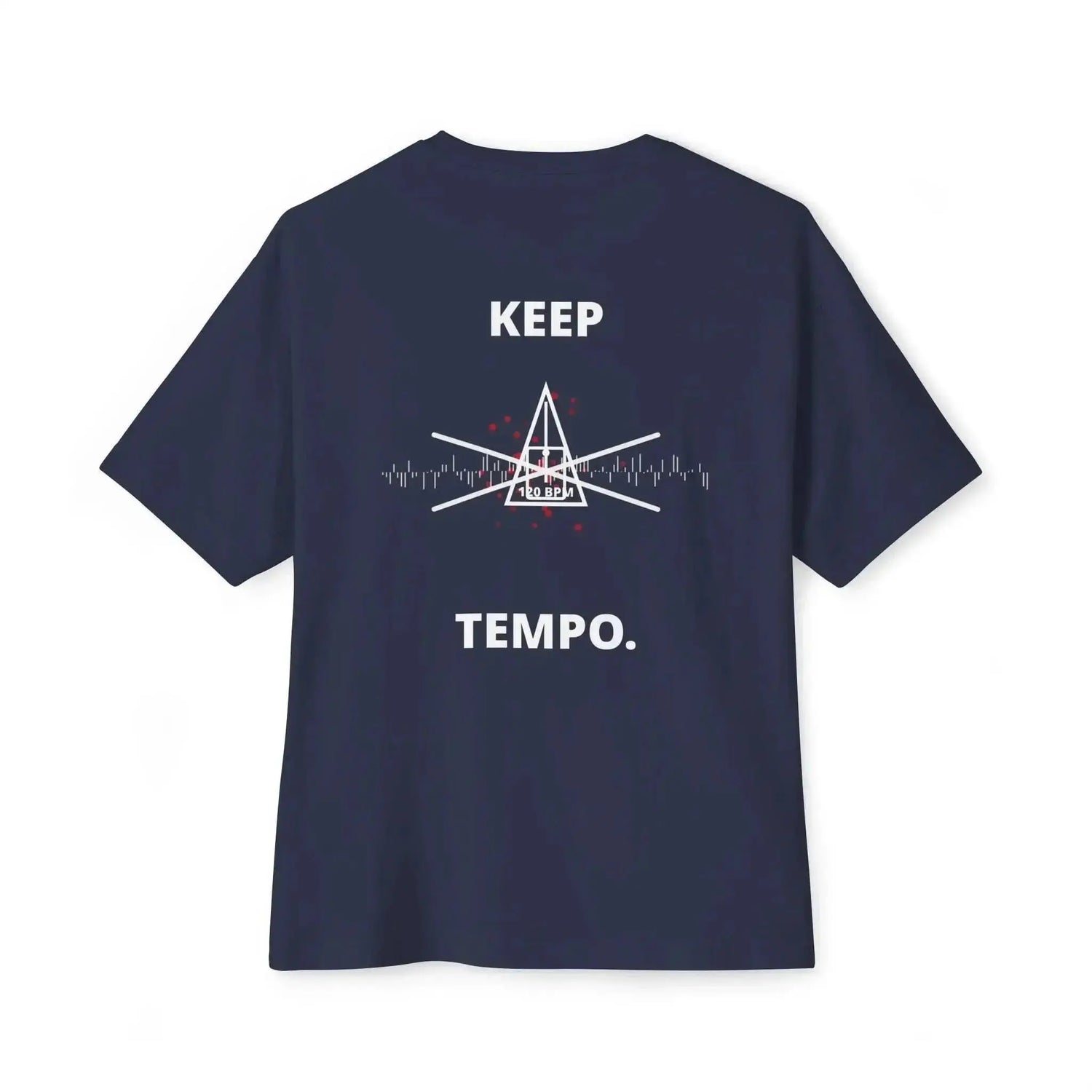 Black Keep Tempo Tee T-shirt by Drum Addict Apparel, featuring a sleek design, from Yggdrasils Wood.