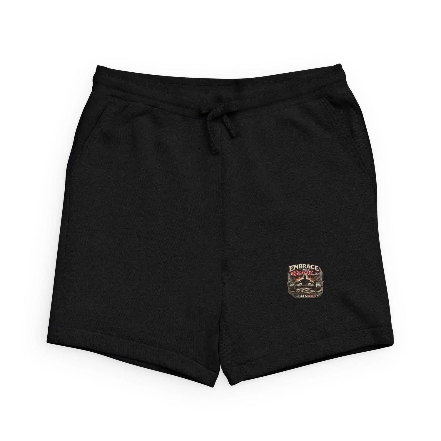 Heather gray athletic sweatshorts by Drum Addict Apparel for workout and lounge wear, featuring a comfortable fit and casual style.