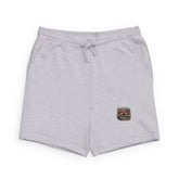 Heather gray athletic sweatshorts by Drum Addict Apparel for workout and lounge wear, with a comfortable fit and athletic design.