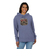 Black unisex hoodie from Printify featuring the "Embrace The Suck" design, comfortable fit, and casual style.