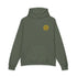 Light gray Dum Addict logo relaxed hoodie from Printify featuring a casual fit and athletic Heather fabric, front view.