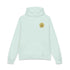 Light gray Dum Addict Logo Relaxed Hoodie by Printify, featuring a casual fit and printed logo design.