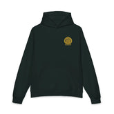 Light gray Dum Addict Logo Relaxed Hoodie by Printify, featuring a casual fit and printed logo on the front.
