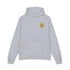 Light gray Dum Addict Logo Relaxed Hoodie from Printify featuring a comfortable fit and printed Dum Addict logo on the front.