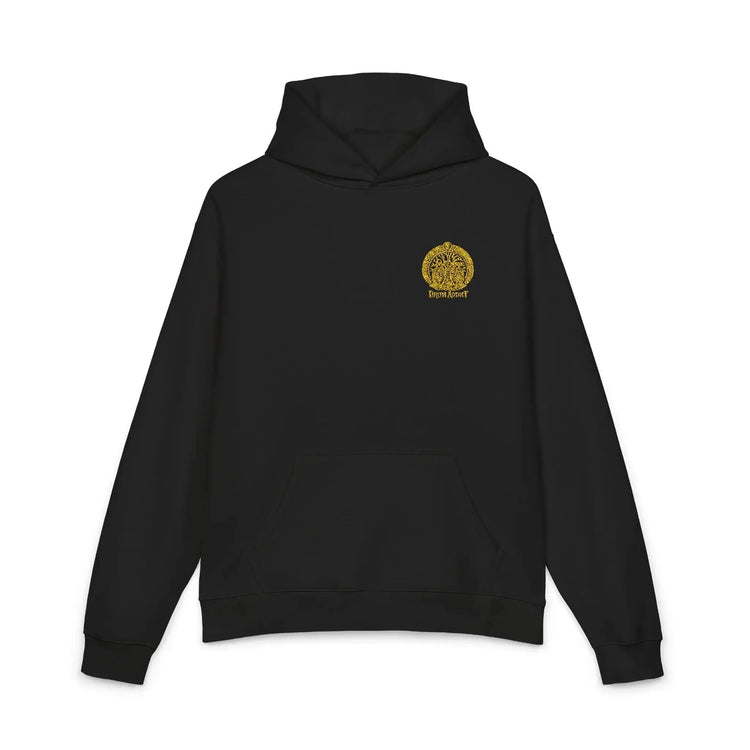 Light gray Dum Addict Logo relaxed hoodie from Printify with a comfortable fit and casual athletic style.