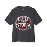 Black Built in the Storm T-Shirt by Printify, shown on a small-sized model, featuring a comfortable fit and casual style.