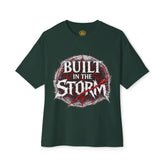 Black Built in the Storm T-Shirt by Printify, showing front view with fitted XS size and minimal design.