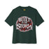Black Built in the Storm T-Shirt by Printify, showing front view with fitted XS size and minimal design.