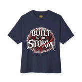 Black Built in the Storm T-Shirt by Printify, featuring a casual fit and soft cotton fabric, shown on a plain background.