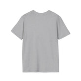 Red unisex softstyle T-shirt by Printify featuring "Embrace the Suck" graphic on the front.