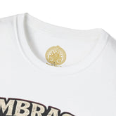 Red unisex softstyle T-shirt featuring "Embrace the Suck" print by Printify, casual fit and comfortable fabric.