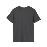 Red unisex softstyle T-shirt by Printify with "Embrace the Suck" slogan, featuring a comfortable fit and casual style.