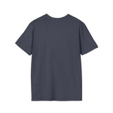 Red unisex softstyle T-shirt by Printify featuring the "Embrace the Suck" design, casual fit and comfortable fabric.