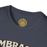 Red Embrace the Suck unisex softstyle T-shirt by Printify, featuring bold graphic design on the front.