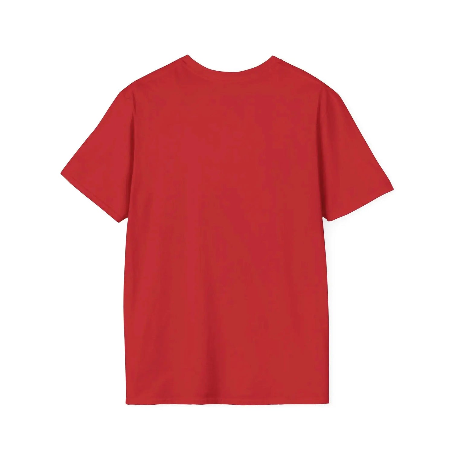 Red Printify Embrace the Suck unisex softstyle T-shirt with bold graphic design and casual fit, suitable for everyday wear.